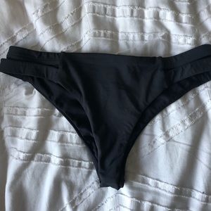 Cheeky black bikini bottoms